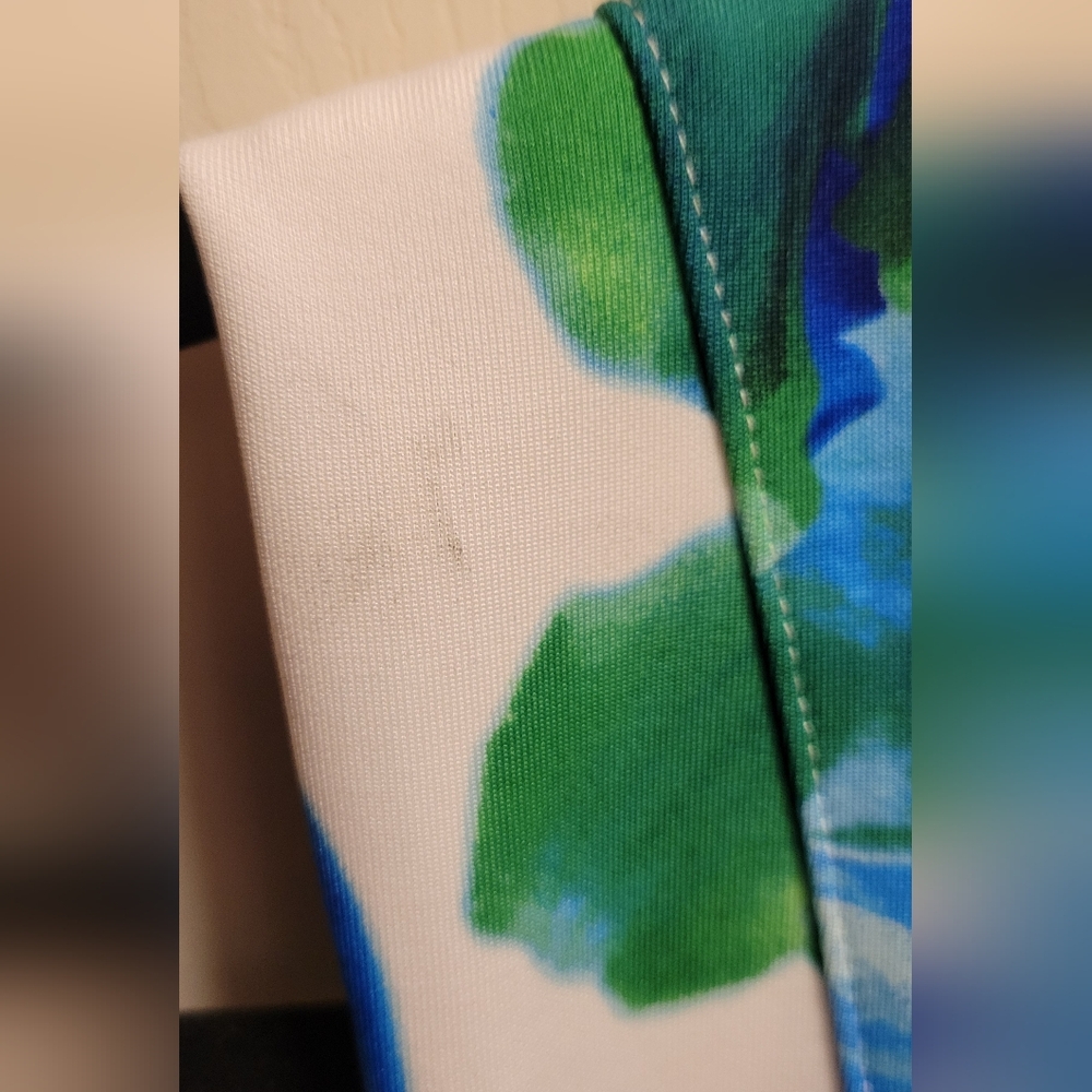 Calvin Klein Floral Blue and Green Dress Size 8 - Picture 6 of 7